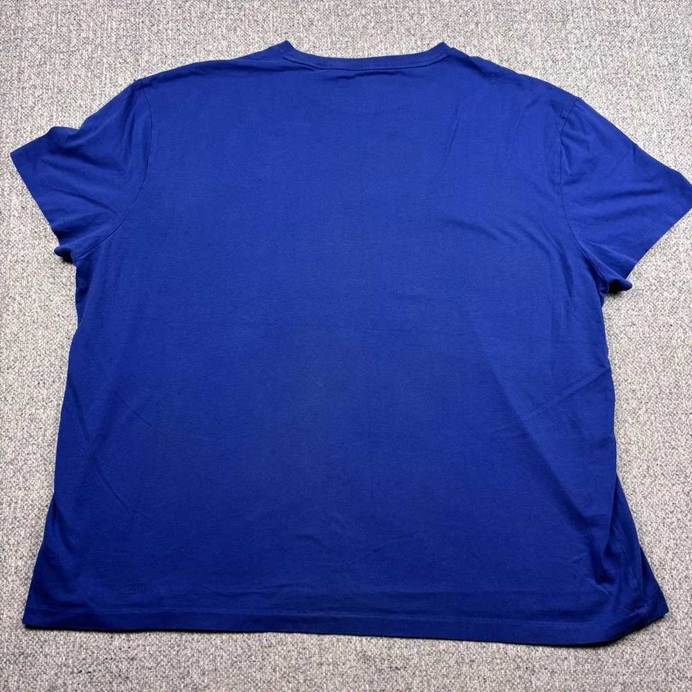 Polo Ralph Lauren Shirt Men XXLarge Blue Cotton Pony‎ Crew Neck Short Sleeve